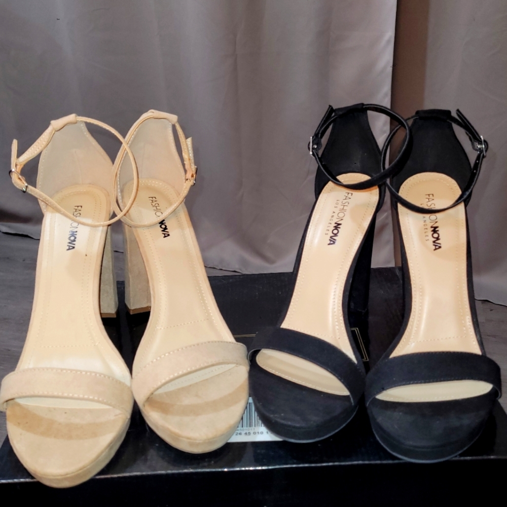2 pair fashion nova heels
